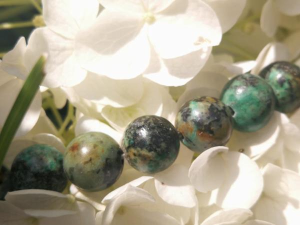 Fil de perles Turquoise Africaine 8mm